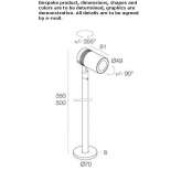 Adjustable metal LED outdoor spotlight Bassano