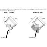 LED outdoor spotlight made of anodized aluminum Kokkola