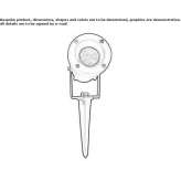 Adjustable outdoor LED spotlight Pressana