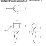 Aluminum LED walking lamp. Outdoor spotlight with dimmer Ridgetop