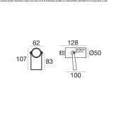 Outdoor LED floodlight made of stainless steel, adjustable Hericy