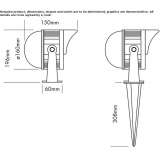 Adjustable, powder-coated aluminum LED reflector. External reflector Arroyito