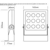 Adjustable, powder-coated aluminum RGB LED wall washer Meldert