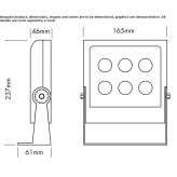 Adjustable, powder-coated aluminum RGB LED wall washer Eixample