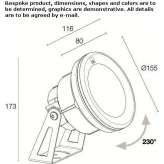Outdoor floodlight/underwater lamp Oakley