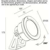 Outdoor floodlight/underwater lamp Oakley