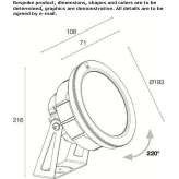 Outdoor floodlight/underwater lamp Oakley
