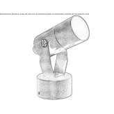 Adjustable outdoor LED spotlight Cornas