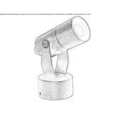 Adjustable aluminum RGB LED outdoor spotlight Cornas