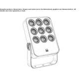 Exterior spotlight in adjustable die-cast aluminum LED Slupno