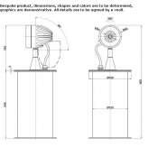 Aluminum floor lamp Haslett