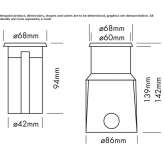 RGB LED underwater lamp made of glass and stainless steel Ciperez