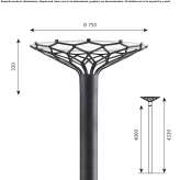 Aluminum LED street lamp on a pole Tortona