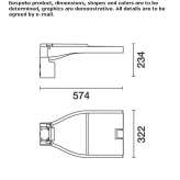 Wall-mounted LED street lamp made of die-cast aluminum Panao