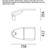 Aluminum LED street lamp for wall mounting Debowiec