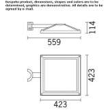 Wall-mounted LED street lamp made of die-cast aluminum Sallins