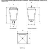 Aluminum LED street lamp on a pole Moate