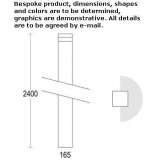 Aluminum LED street lamp on a pole Maissana