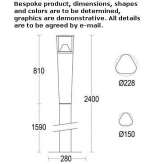 Aluminum LED street lamp on a pole Sizun