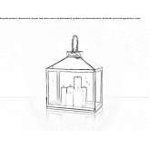 Lantern made of glass and steel Sordio