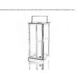 Lantern made of glass and steel Sordio