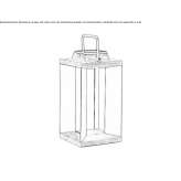 Aluminum and wood lantern powered by solar energy Kerbach