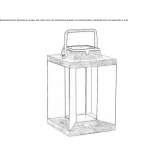 Aluminum and wood lantern powered by solar energy Kerbach