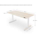 Office desk with height adjustment and electric drive Kuyvozi