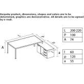 Laminam® executive desk with shelves Eagle