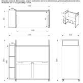 Recycled PET office desk with height adjustment, power sockets and wheels Scafati