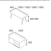 Rectangular desk with shelves Soldano