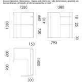 L-shaped desk with sound-absorbing screens Mixcum