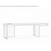 Wooden veneer desk with drawers Lavonia