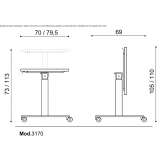 Height adjustable work desk Niharra