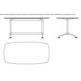 Rectangular console table Messel