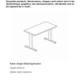 Height adjustable work desk with wheels Carrias