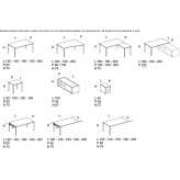 Sectional desk with desk screens Cepet