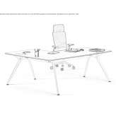 L-shaped desk with cable management Brassall