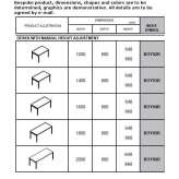 Rectangular work desk Ghelinta