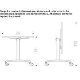 Conference table with foldable top and wheels Jihlava