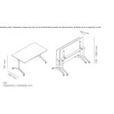 Rectangular work desk with a tiltable top Ussac