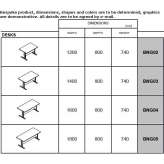 Rectangular desk made of melamine-coated chipboard Ghelinta