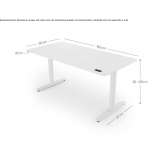 Office desk with height adjustment and electric drive Kuyvozi