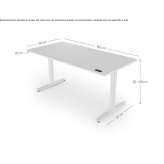 Office desk with height adjustment and electric drive Kuyvozi