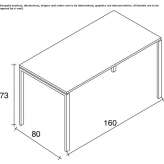 Rectangular desk made of MDF Neoules