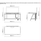 Multifunctional desk with height adjustment and sound-absorbing screens Quorndon