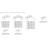 Office desk with melamine top Alberic