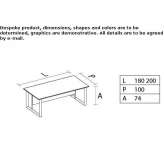 Rectangular desk made of melamine-coated chipboard Valencin