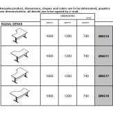 L-shaped office desk made of melamine-coated chipboard Ghelinta