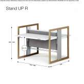 Multifunctional desk with height adjustment Loiza